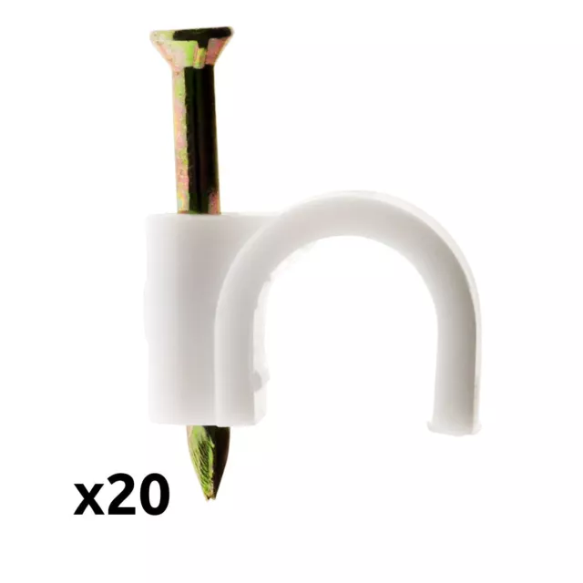 20 attaches plastiques Ø4 blanc - Zenitech