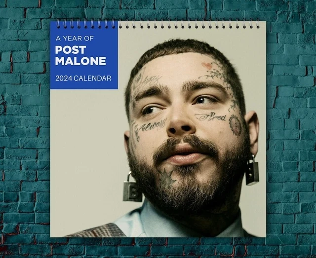 POST MALONE CALENDAR 2024 Celebrity Calendar Posty Malone 2024 Wall