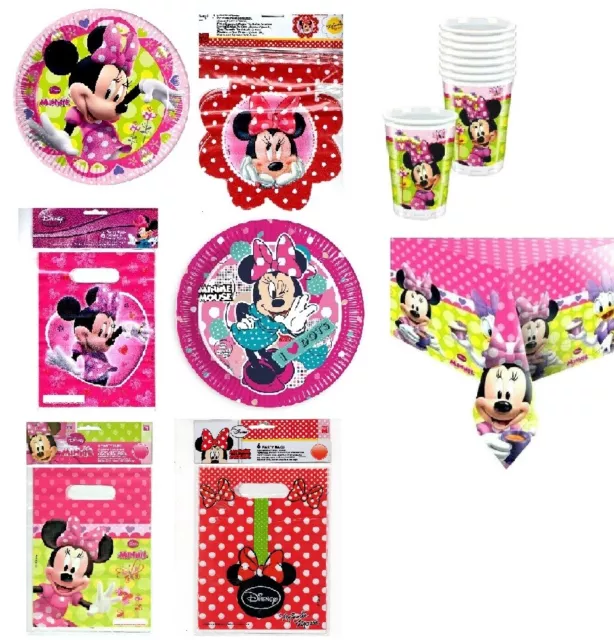 GUIRLANDE ASSIETTE SERVIETTE SAC NAPPE GOBELET MINNIE DISNEY MICKEY anniversaire