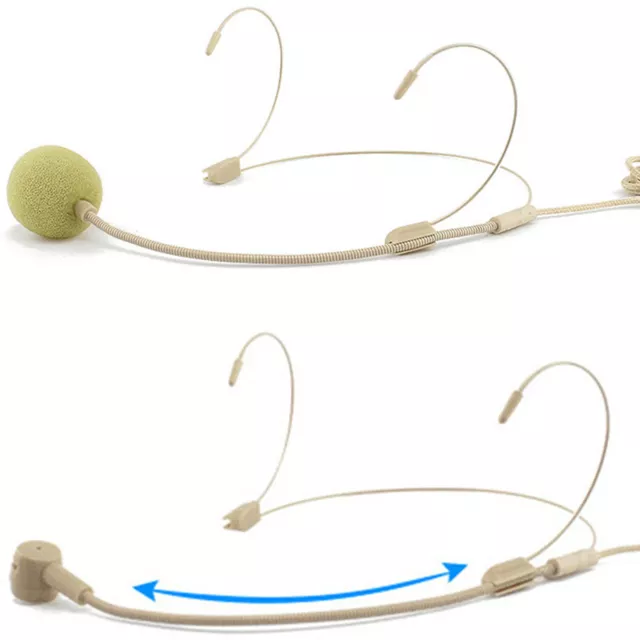 Economy Double Ear-Hook Microphone for Different Wireless Body-Pack Transmitter