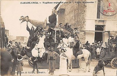 CPA morocco casablanca photo card veglione organises by the moroccan cab no. 16