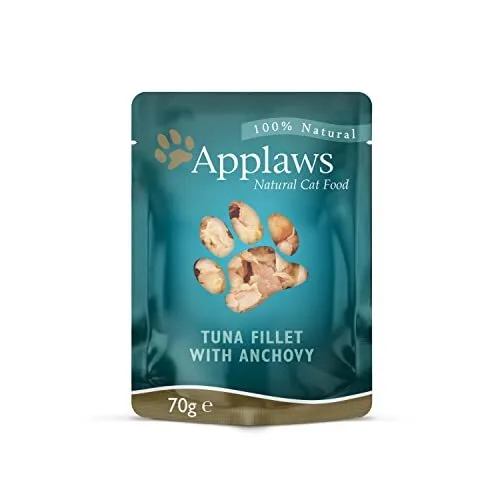 Applaws - Natural - Aliment humide pour chats adultes - Filet de Thon et Anch...