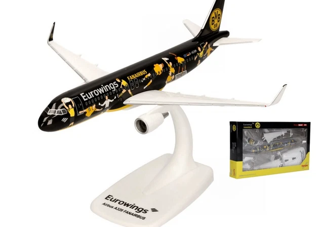 herpa Avion Miniature Discover Airbus A320, échelle 1:500, pièce de Collection, modèle sans Socle, métal