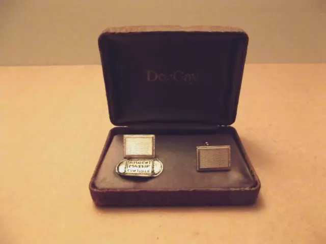Boutons De Manchettes Argent Massif Dorgay.