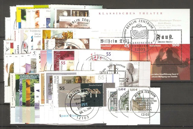 BRD Bund kompletter Jahrgang 2004 ESST Berlin ohne Slbkl Ecke 4 u.r  Dtl. Plus❗️