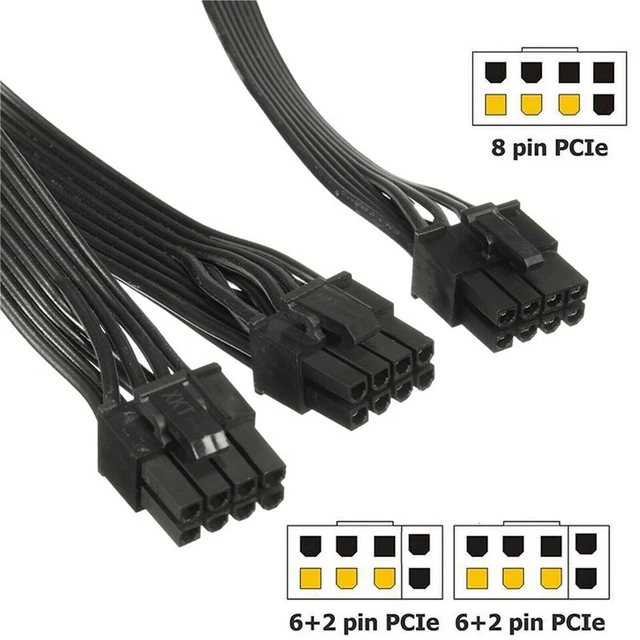 8pin Male To Dual 8 Pin ( 6+2 ) PCI-E PCI PCIE Male GPU Power Splitter Cable AUS