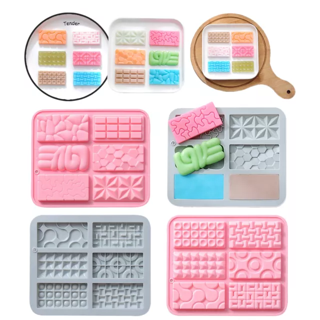 Silicone Chocolate Bar Mold Square Waffle Love Biscuit Cake Mould Candy Ice Mold