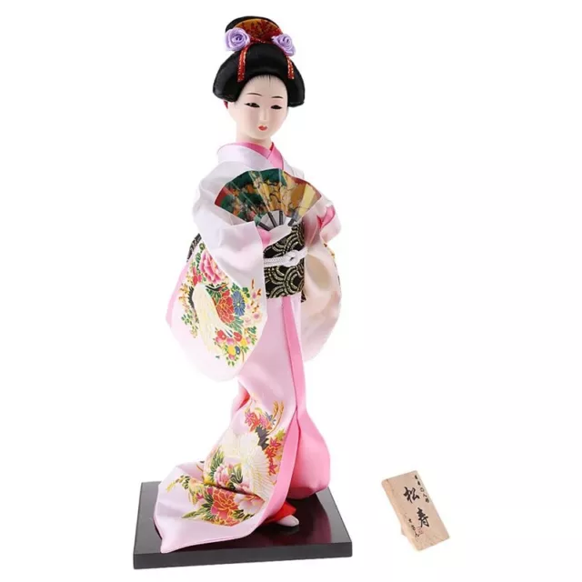 12- Japanische  Puppe  Figur mit Fan Ornamenten Geschenk Ku6855