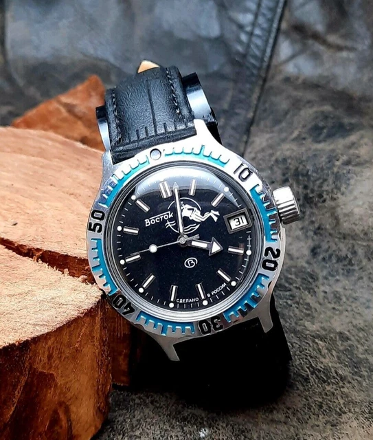 Montre Militaire Russe VOSTOK - Modèle Plongeur Amphibien - CCCP URSS Années 80 - Occasion