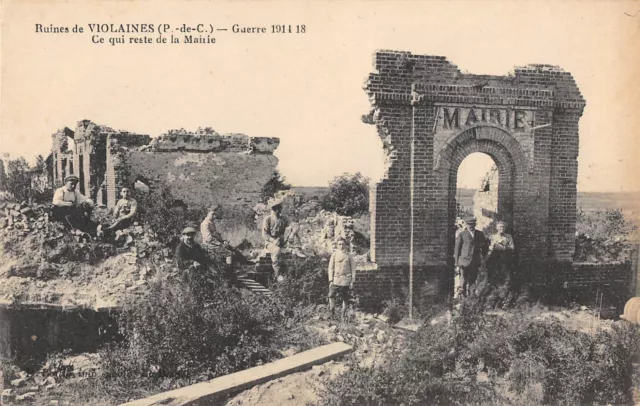 CPA 62 VIOLIN RUINS WHAT REMAINS OF TOWN HALL (Rare Picture