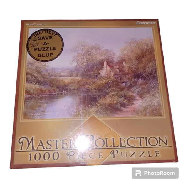 Pressman Master Collection 1000 Pc Puzzle #10153 Cottage Jigsaw Puzzle 2007 NIB