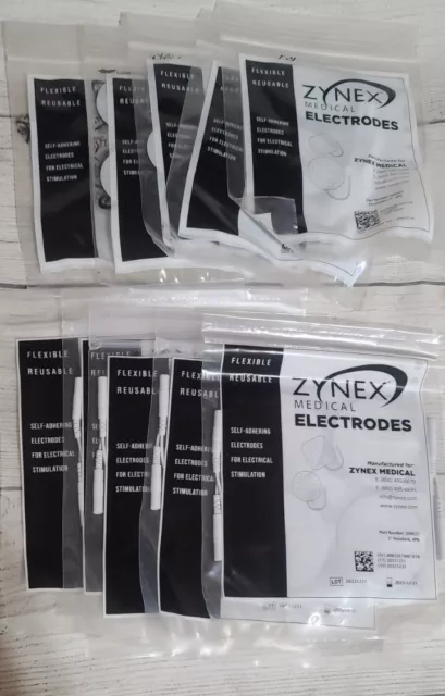 NEW Zynex Medical TENS Electrodes 2” Inch Round, 4 Count, Pack Of 10 Reusable