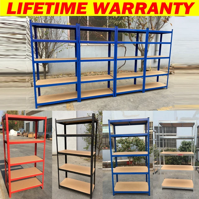 5 TIER GARAGE Shelving Unit Storage Shelves Boltless Shelf Racking