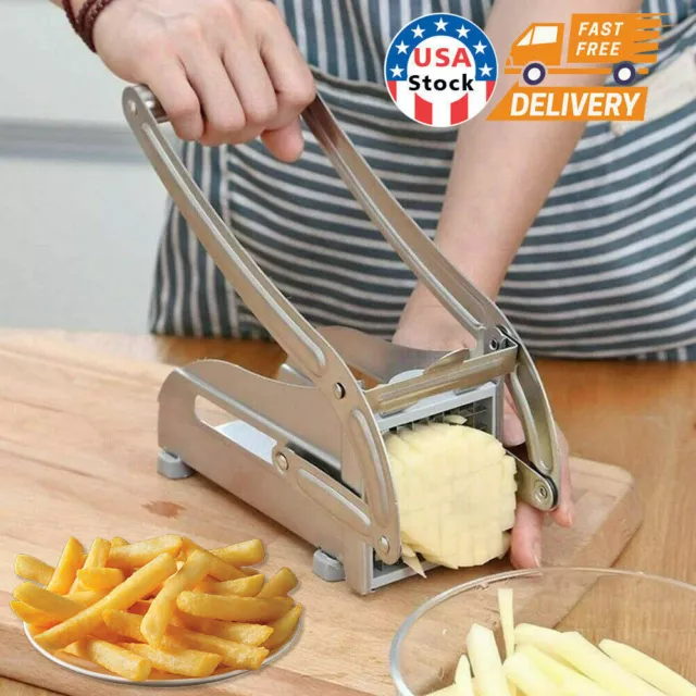 French Fries Potato Chip Cutter Maker Slicer Chipper Blades Chopper Stainless