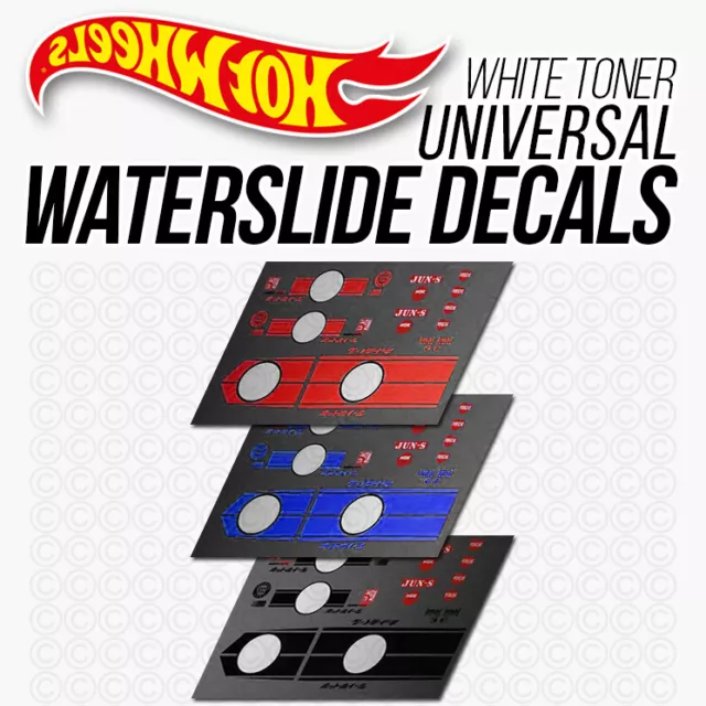 1/64 Scale JDM STRIPES Custom White Toner Universal WaterSlide Decal Hot Wheel