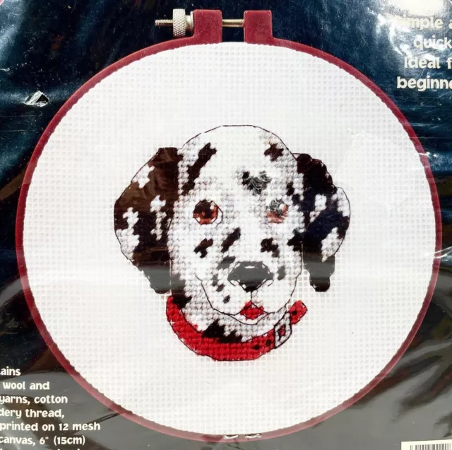 Dimensions Devoted Dalmation 72410 2000 kit de bordado con aguja aro de 6" 12586