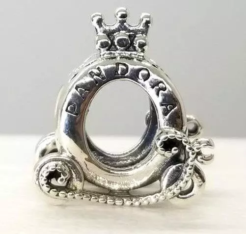 Pandora 💝 Silver Charm bead #798323 Polished Crown "O" Carriage new