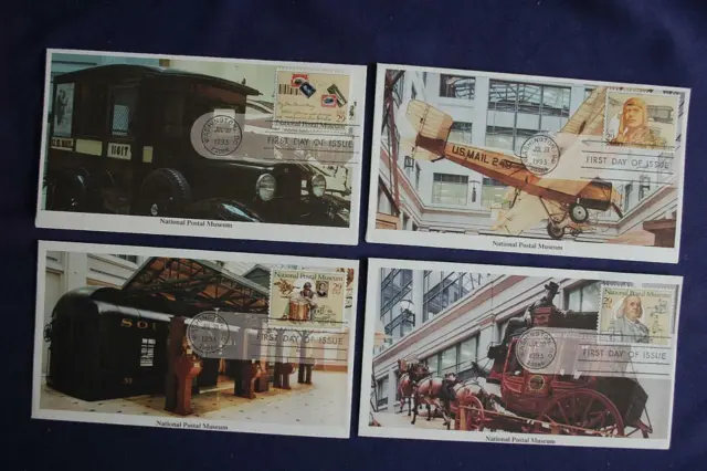 National Postal Museum 29c Stamps 4 FDCs Mystic Cachet S#2779-82 12212 Lindbergh