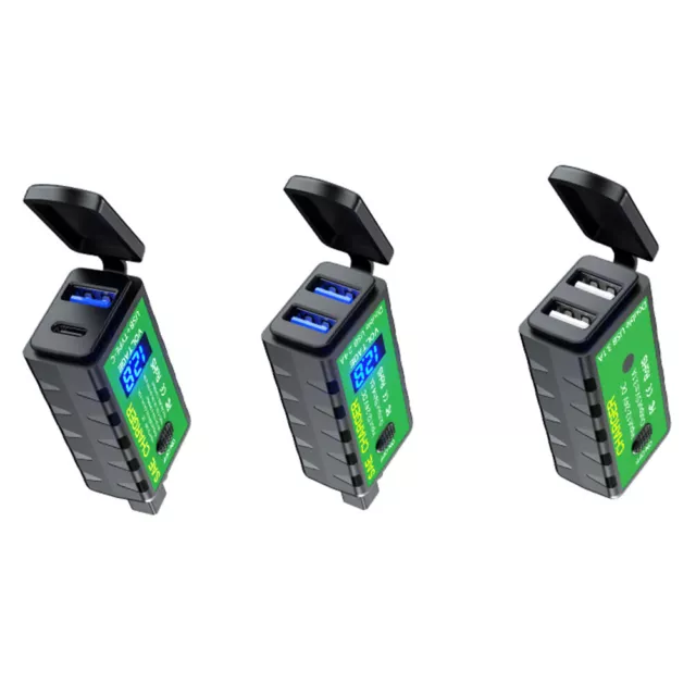 Adattatore caricabatterie moto impermeabile da 12 V SAE a doppio USB per cellulare GPS -
