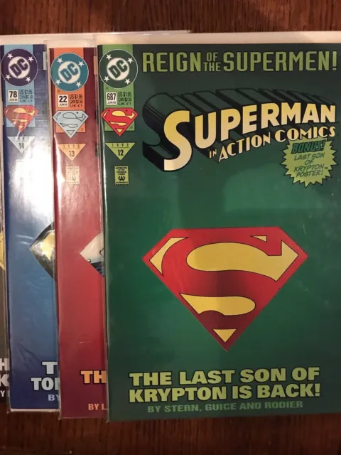 DC Comics #687/22/78/501/688 Reign of the Supermen SUPERMAN 5 Comic Books