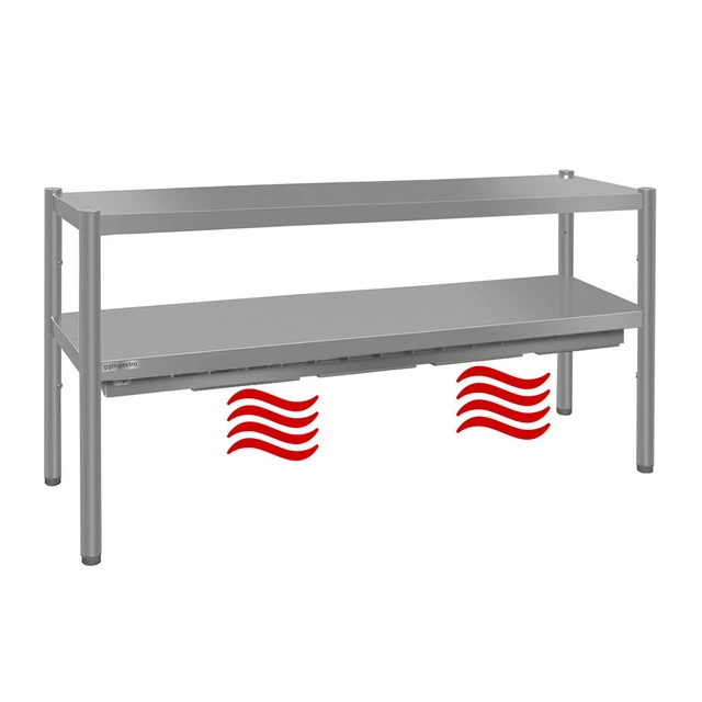 Wärmebrücke ECO - 1800x370mm - mit 2 Etagen - Höhe: 725mm | GGM Gastro