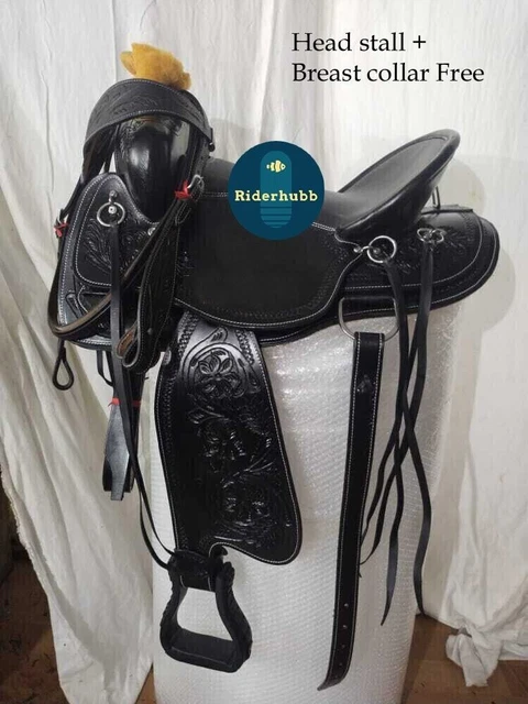 Selle et harnachement Western Premium Leather Barrel Racing Trail Horse