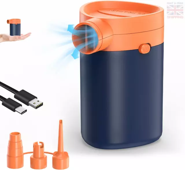 Electric Air Pump for Inflatables,Rechargeable Air Mattress Pump,Portable USB U