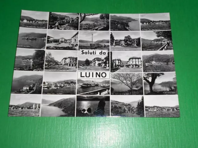 Cartolina Saluti da Luino - Vedute diverse 1955 ca