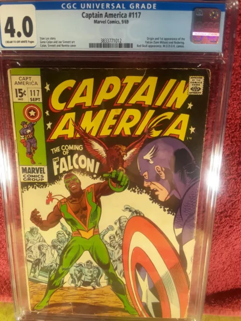 Captain America 117 cgc graded 4.0 first appearance Falcon