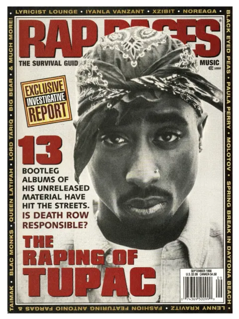 VINTAGE Sep 1998 Rap Pages Magazine 2Pac Tupac Shakur
