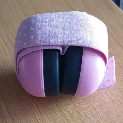 Baby Ear Defenders Festival Hearing Protection Earmuff Pink Elastic Headband