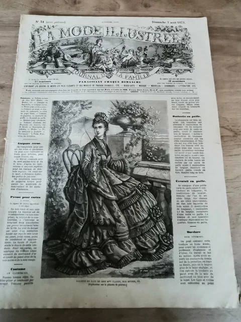 Ancienne Revue La Mode Illustrée De 1913 - Gravures Couture Et Patron N°20 - Collection Vintage