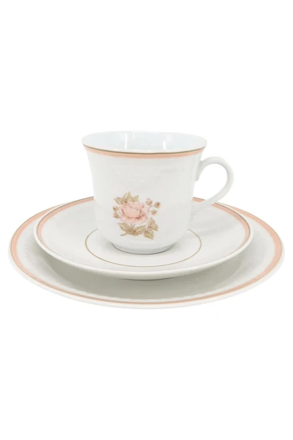 Cubierta de colección COLDITZ decoración floral porcelana blanca