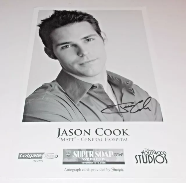 Jason Cook Autograph Reprint Photo 9x6 General Hospital 2008 Days of Our Lives