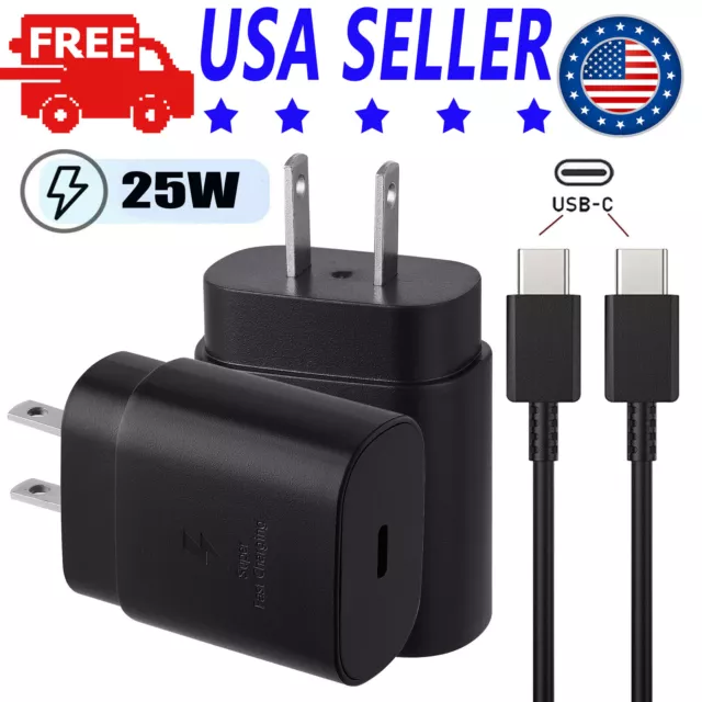 25W USB-C Super Fast Charging Power Adapter PD Type C Charger Block For Samsung