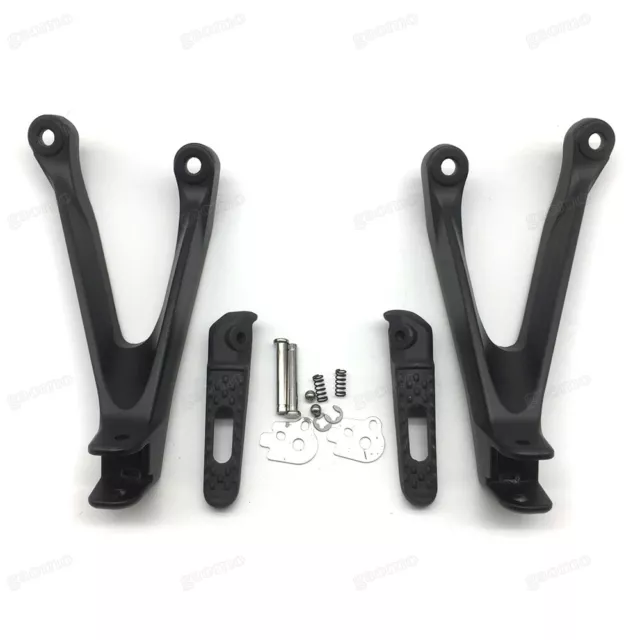 Honda CBR1000RR Black Rear Passenger Foot Pegs Bracket Fit For 2008-2016