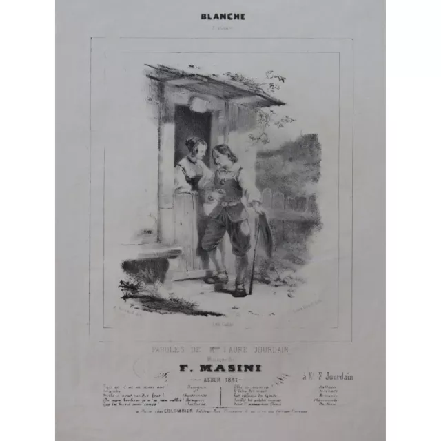 MASINI F. Blanche Chant Piano 1841