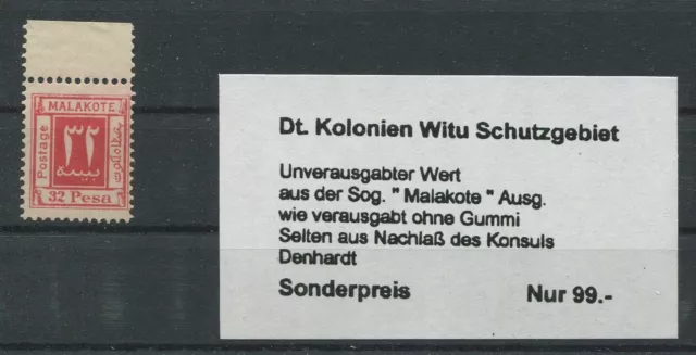 DOA WITU MALAKOTE 32 PESA unverausgabter Wert OBERRAND (*) m451