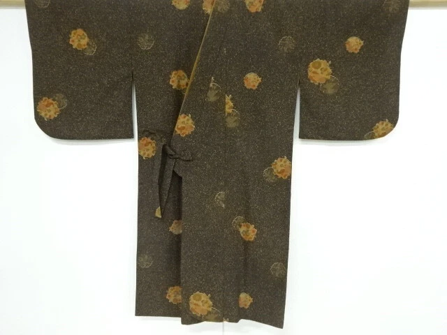 40552# Japanese Kimono / Dochugi / Flower Roundel