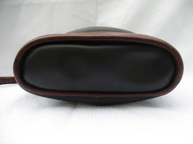 VTG Brighton Embossed Brown Leather Croc Shoulder Bucket Handbag Tote Purse Bag 12