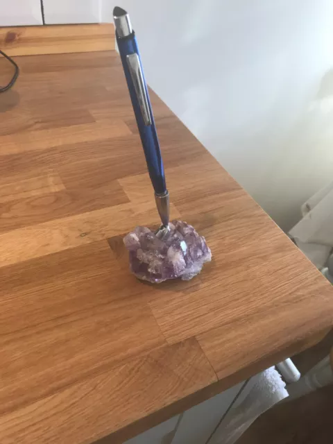 Amethyst Crystal Desk Top Pen Holder 3