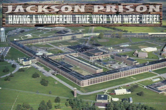Southern Michigan State Prison at Jackson, Aerial View, Wish You ... -- Postcard