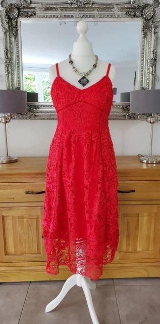 chinese dress ladies Lace Puff Sleeve Cotton Blend Midi Dress | Agnel