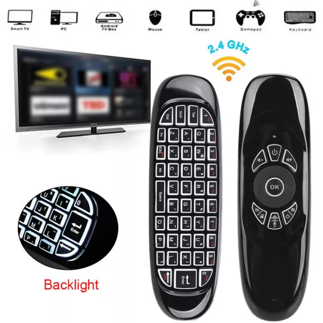 C120 2.4Ghz Wireless Air Mouse QWERTY Keyboard Remote Control Gyroscope Sensor