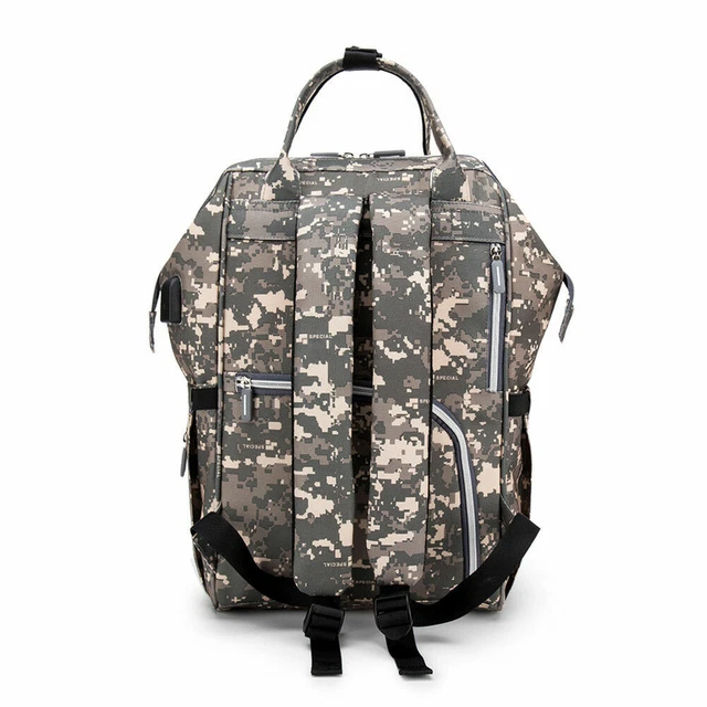Diaper Bag Backpack Maternity Nappy Baby Bag Organizer Waterproof w/ USB Port 5