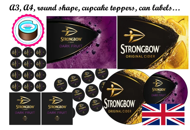 thumbnail image 2 of Hendricks Gin Edible Icing Cake Topper – Front & Back Labels With Cupcake Toppers 2 of 5