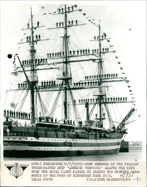 Italian three-masted ship "Amerigo Vespucci" - Vintage Photograph 3441198