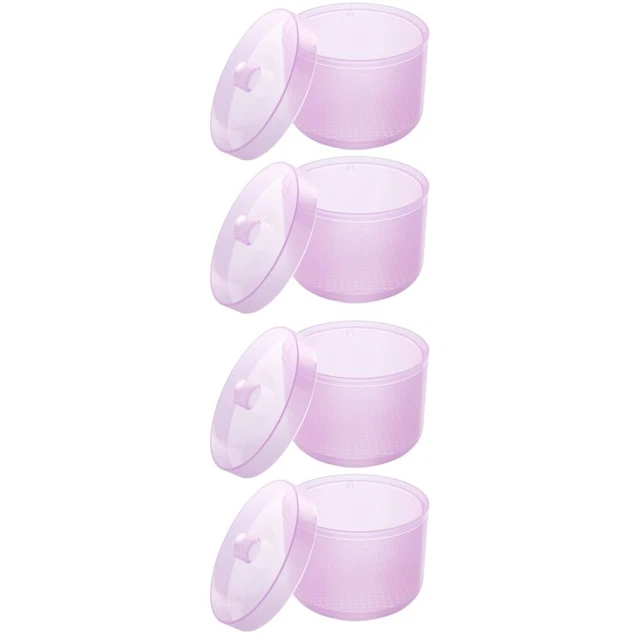 4 Pcs Two-layer Disinfection Tank Nail Tool Soaking Bowl Tray Manicure Cup