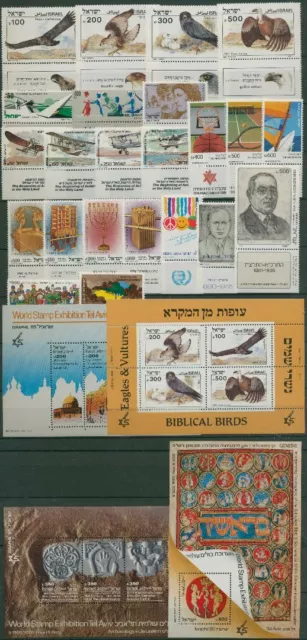 Israel 1985 Jahrgang komplett 982/15 mit Tab, Block 27/30 postfrisch (SG61232)