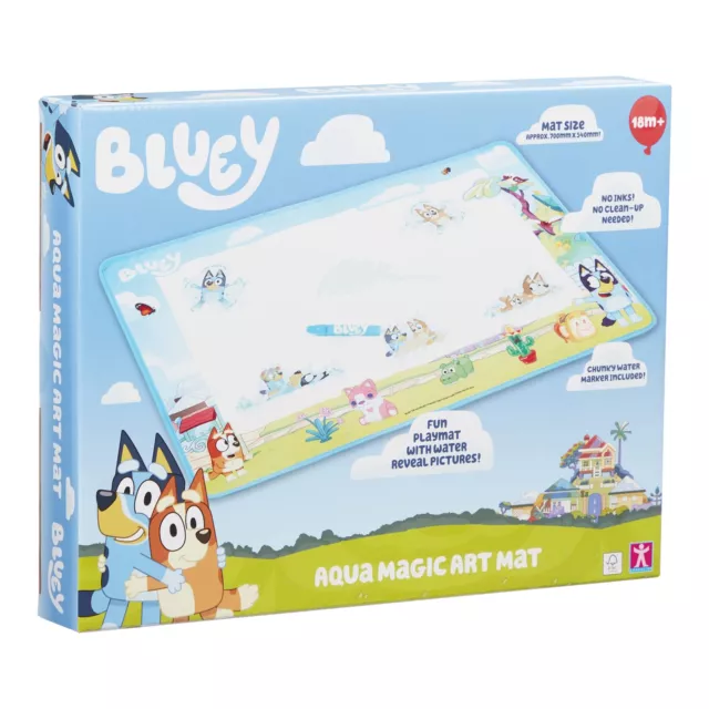 Bluey Aquamagic Art Mat, Preschool Toys, Mess Free Creative Play, Gift For 2 - 5